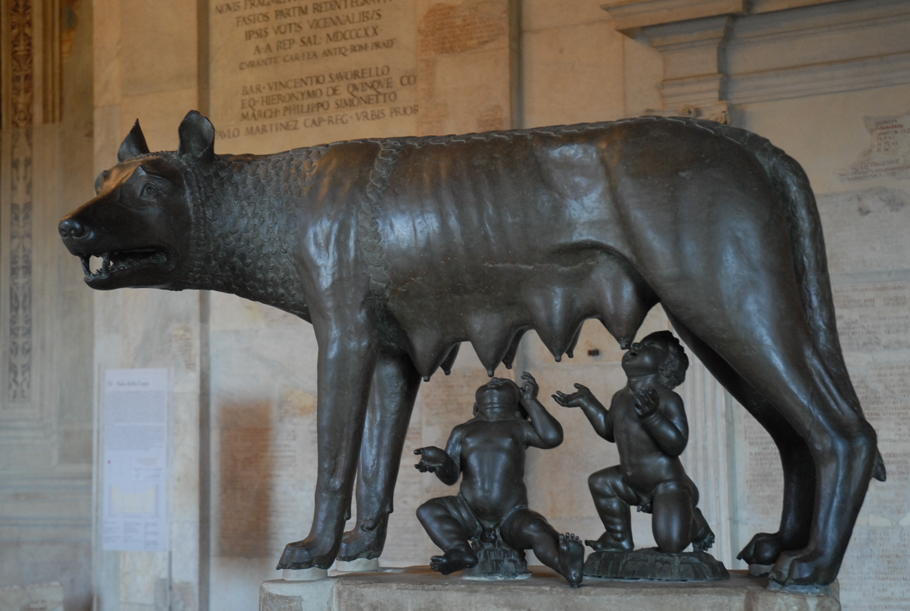 Capitoline Wolf, Capitoline Museum, Rome, photo J. Long 1 August 2006