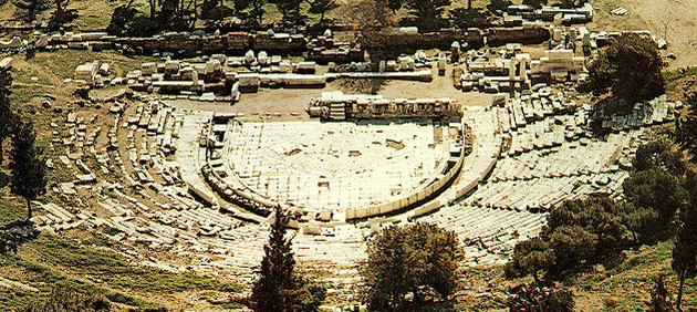Theater of Dionysos, Athens, with 2c AD remodeling